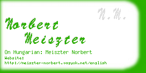 norbert meiszter business card